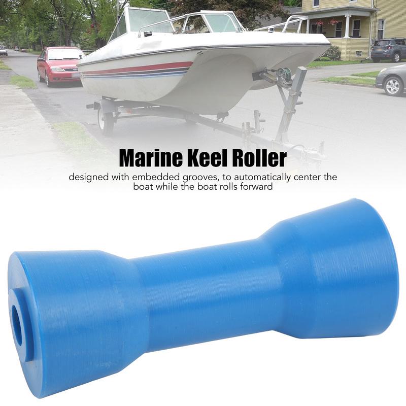 Shaft Keel Roller Blue PVC Marine Durable Keel Roller 160mm Self Centering for Trailers Boats Accessories
