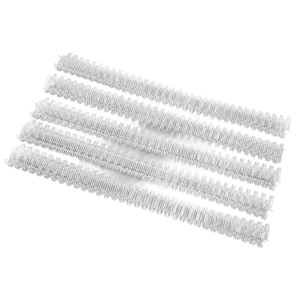 100Pcs Double   Wire Binding Spine 60 Sheet Capacity 3:1 Pitch 34   9.5mm Diameter Set Kit for   Paper