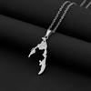 Patriotic Necklace Fashionable Tamil Eelam Pendant Neck Chain Trendy Stainless Steel Collarbone Chain Ethnic Style
