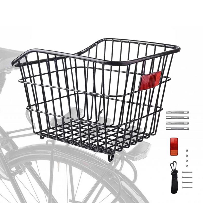 Rear Bike Basket Organizer Bike Frame Basket Pet Carrier Bicycles Cargo Rack for Biking Mountain Bike Electric Bike