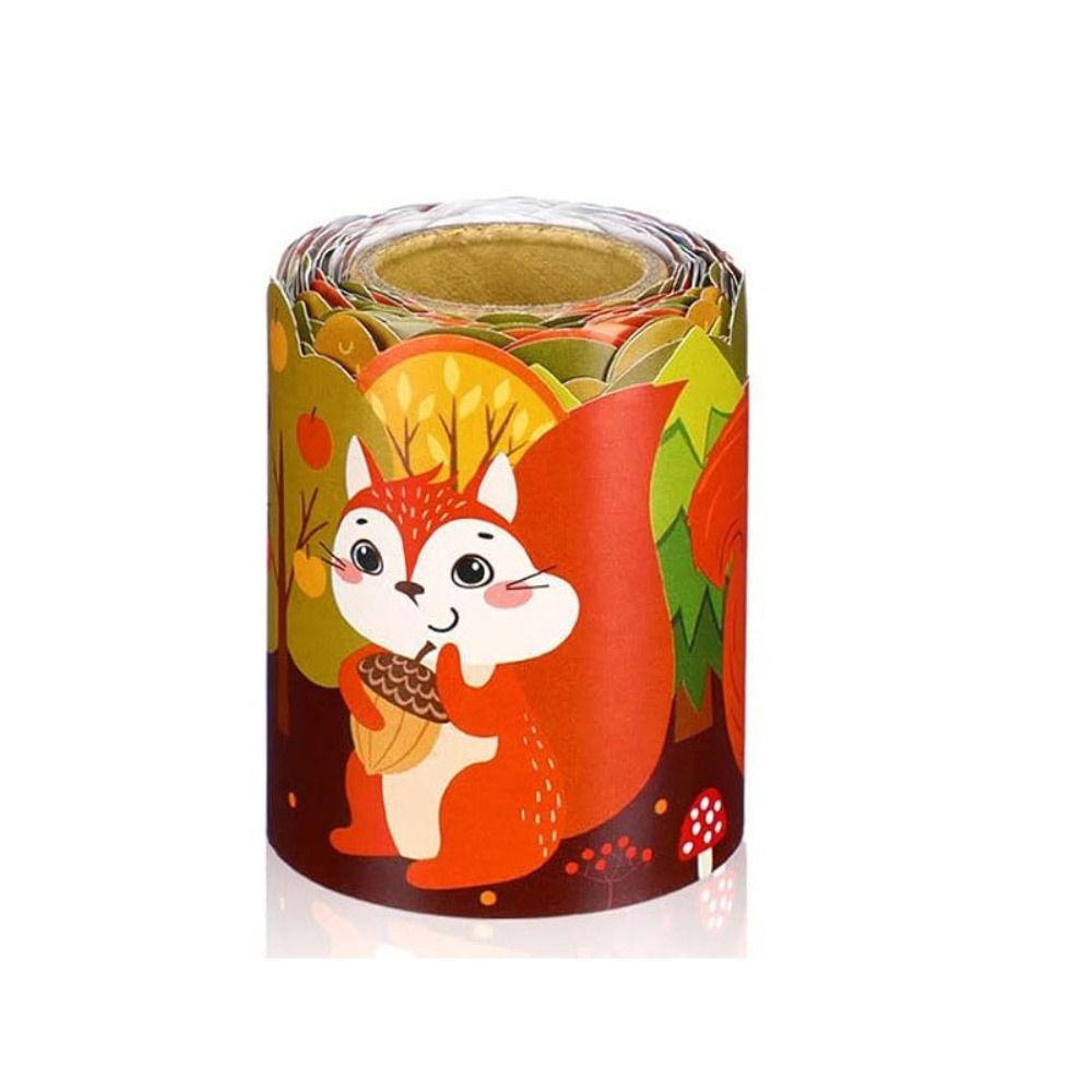 10m/Roll Cartoon Animal Poster Border Stickers  for Thanksgiving Wall Decoration