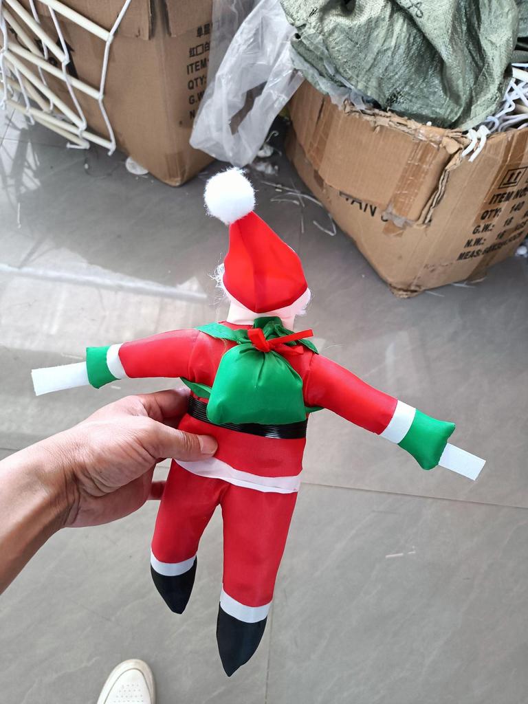 Santa Climbing Ladder Ornament - Window & Tree Decor