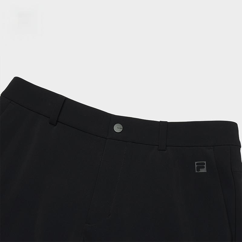 FILA Golf Series Solid Color Mid-Rise Straight Leg Casual Pants Men bottoms Black A11M345601FBK