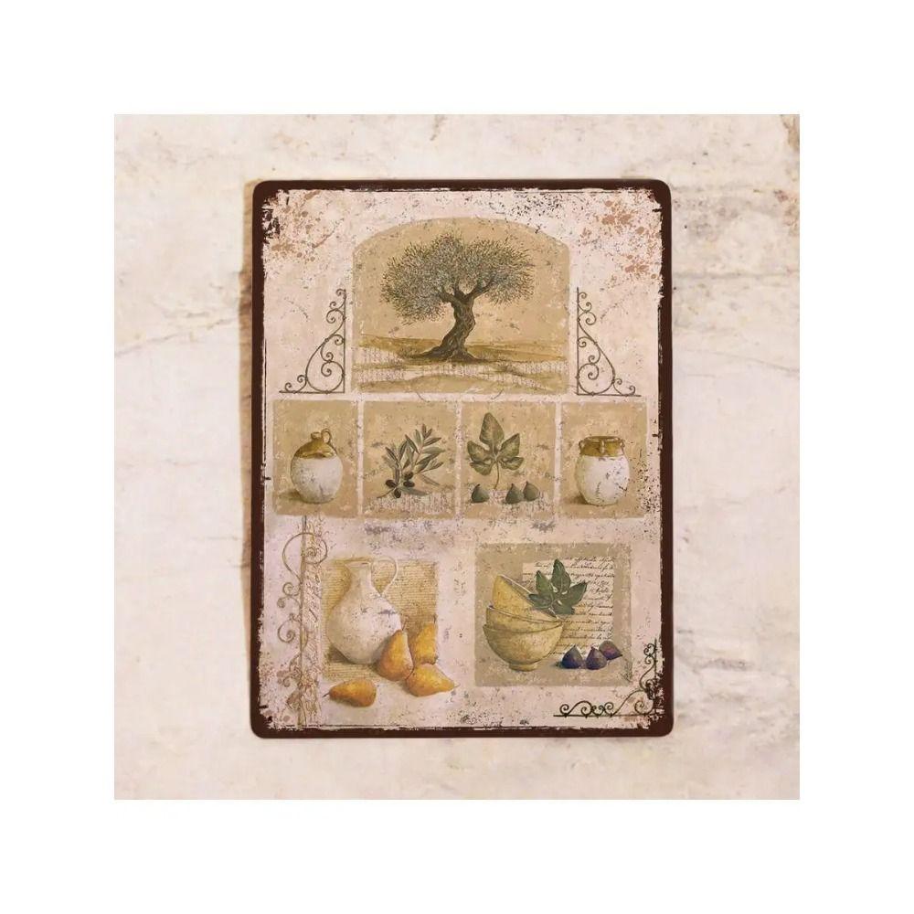 Vintage Floral Metal Sign 20x30cm Wall Decor