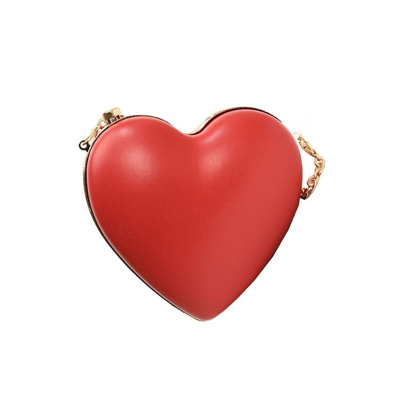 2025 New Summer Fashion Love Bag Heart Chain Messenger Bag Casual Simple Fashion Fashion Lipstick Bag Women