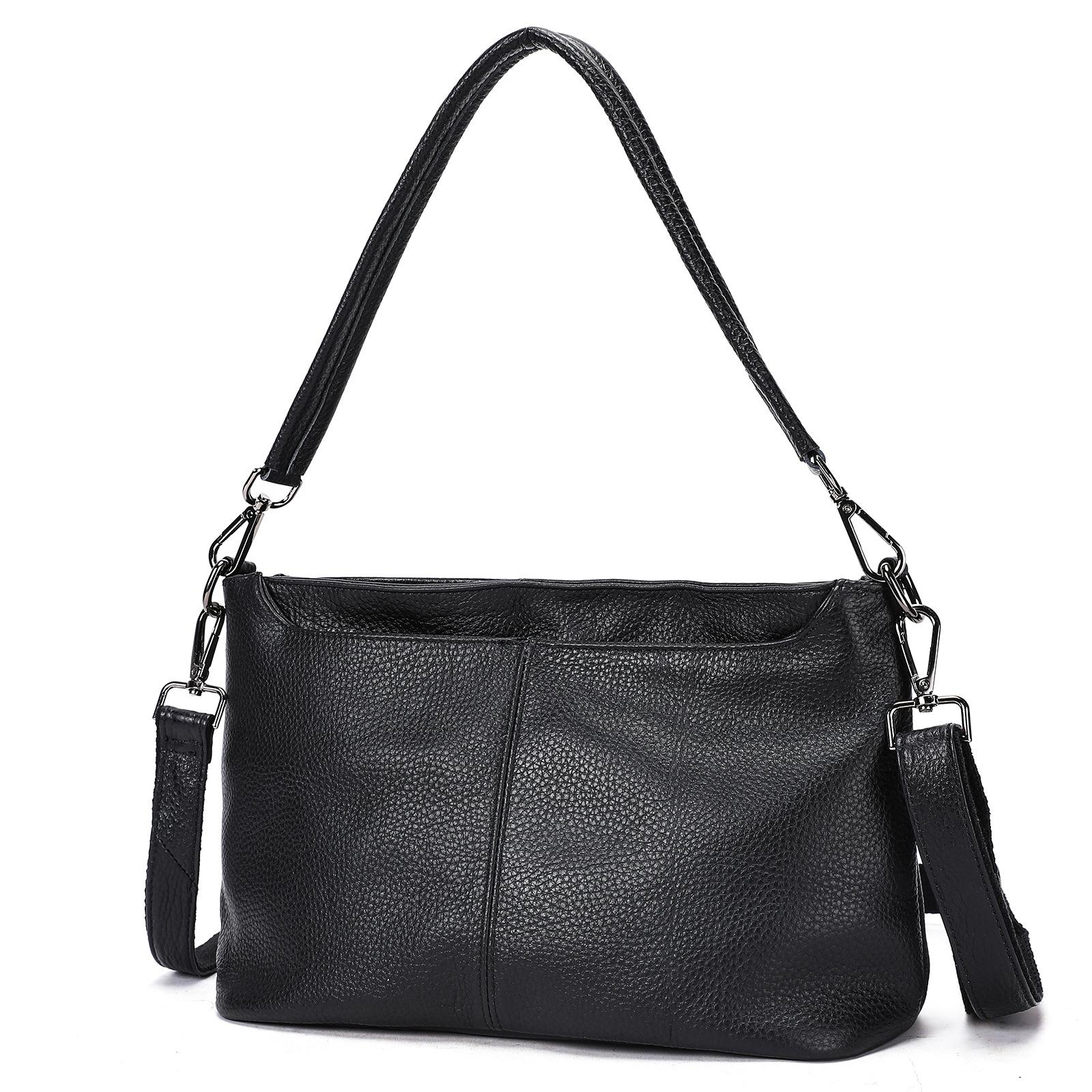 

New Arrive 2026 Women s Genuine Leather Handbags High Quality Casual Tote Bags Ladies Fashi Shoulder Bags (30cm<Max Length<50cm) чёрный