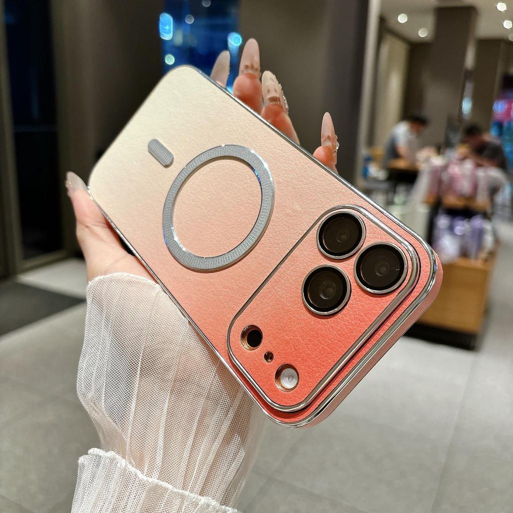 Apple 17promax Gradient Magnetic Drop-Proof Full Coverage Phone Case and Side Sticker
