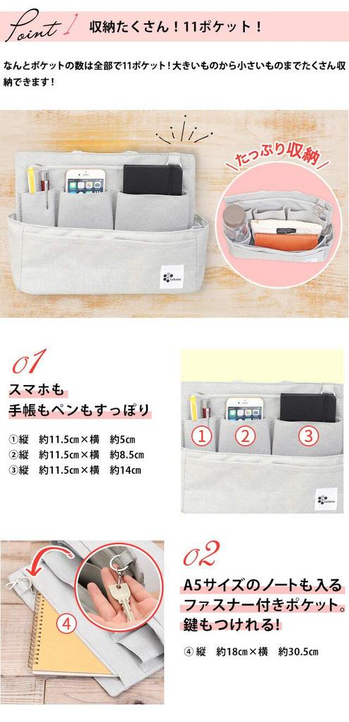 Lelotte for Tote 11 with Bottom Freestanding Tote Bag for Men and Women Bag-in-Bag Bags, Horizontal, Pockets, Panel, Lightweight, Storage,