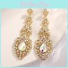 Vintage Water Drop Earrings For Women With Gold Finish For Evening Wear