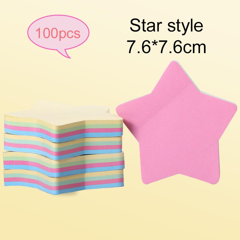 

100 листов/набор Клейкие заметки Офисные и учебные заметки Цветные студенческие клейкие заметки Отрывной блокнот для сообщений и заметок TMZ