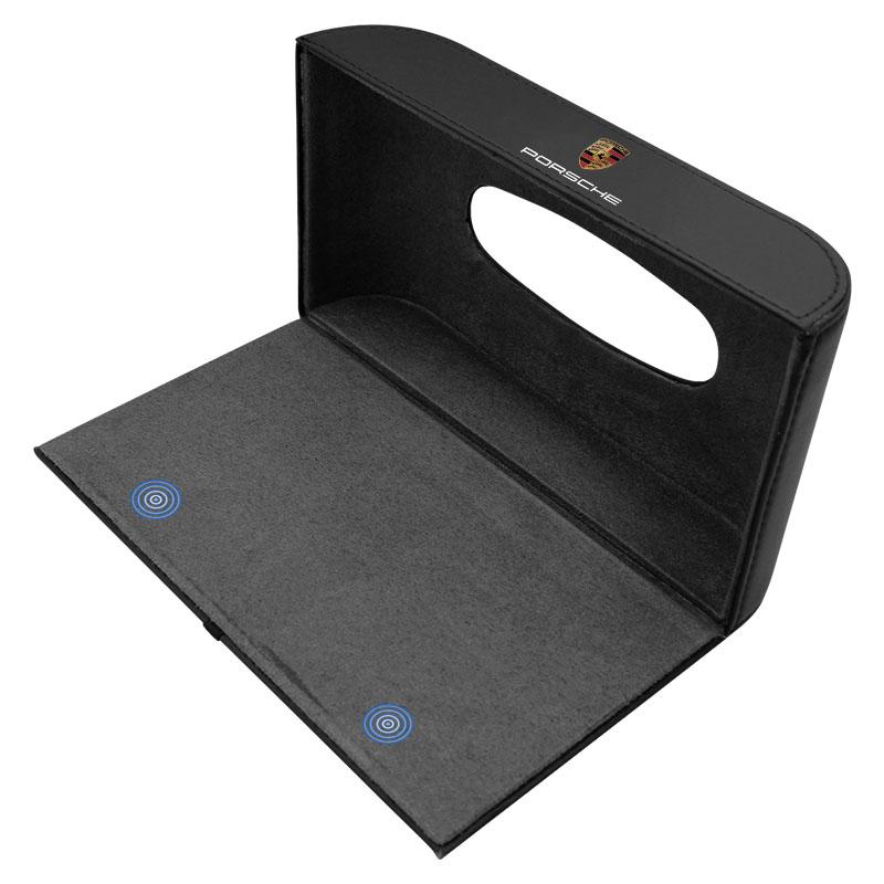 Leather Car Tissue Box Hanging Badge Paper Towel Bag Storage Auto Accessories For Porsche Cayenne Panamera Macan Boxster 911 Carrera-GT 928 944 918