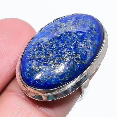 Lapis Lazuli El Yapımı 925 Ayar Gümüş Hediye Takı Yüzük Boyutu 9 n6l81