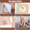 50Pcs Castor Oil Patches, Castor Oil Pack Wrap, Disposable Castor Oil Pack Wrap Belly Button Pads Absorbent Self-Adhesive
