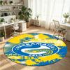 Parramatta Eels Printed Round Crystal Velvet Rug Soft Non Slip Floor Carpet For Bedroom Holiday Gift