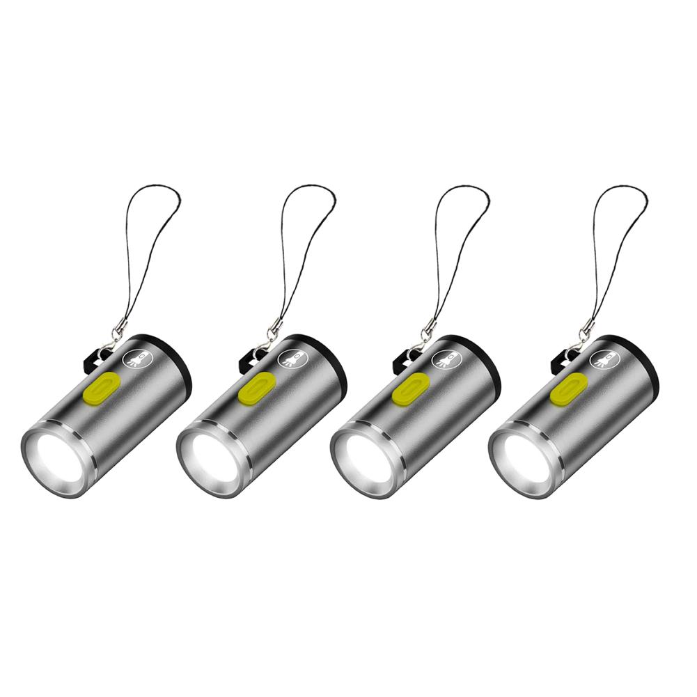 1-5PCS LED Handheld Mini Flashlight Type C Powered Small Pocket Flashlight Outdoor Emergency Light for Outdoor Hiking Camping