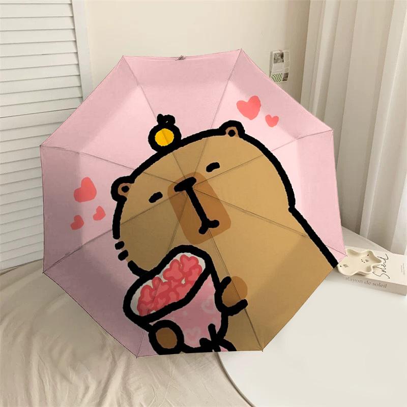 Любовь в цвету: Зонт-букет в форме сердца - Автоматическое открытие и закрытие, Защита от непогоды, Легкий и прочный дорожный аксессуар 035