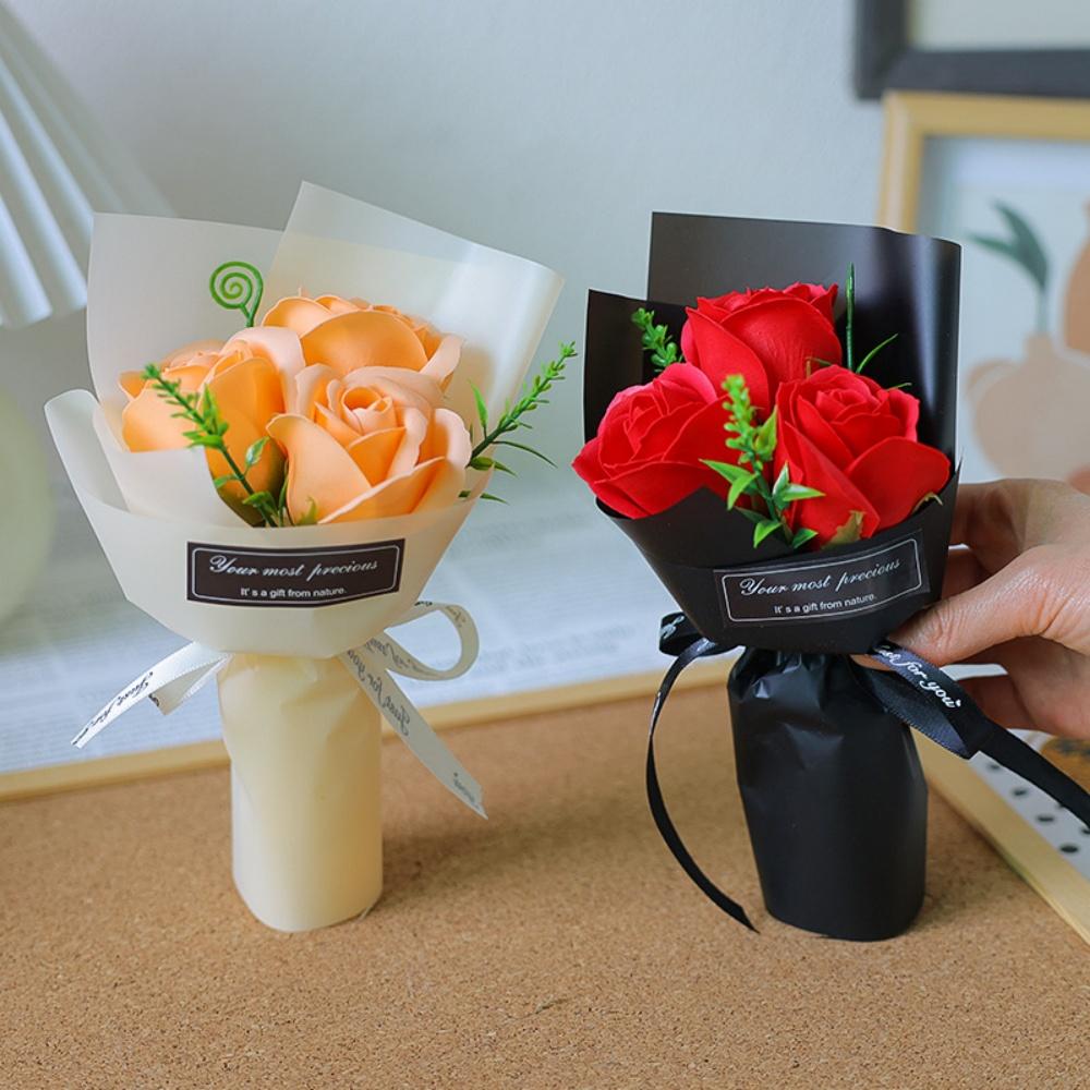 Valentine'S Day Artificial Flower Rose Soap Bouquet Perpetual Flowers Mother's Day Birthday Wedding Party Home Decoration