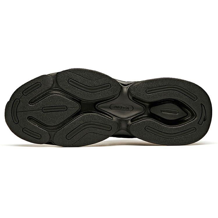Anta Comfortable Slip Resistant Abrasion Resistant Breathable Cushioning Low top Running Shoes Men's Black 912045552-3