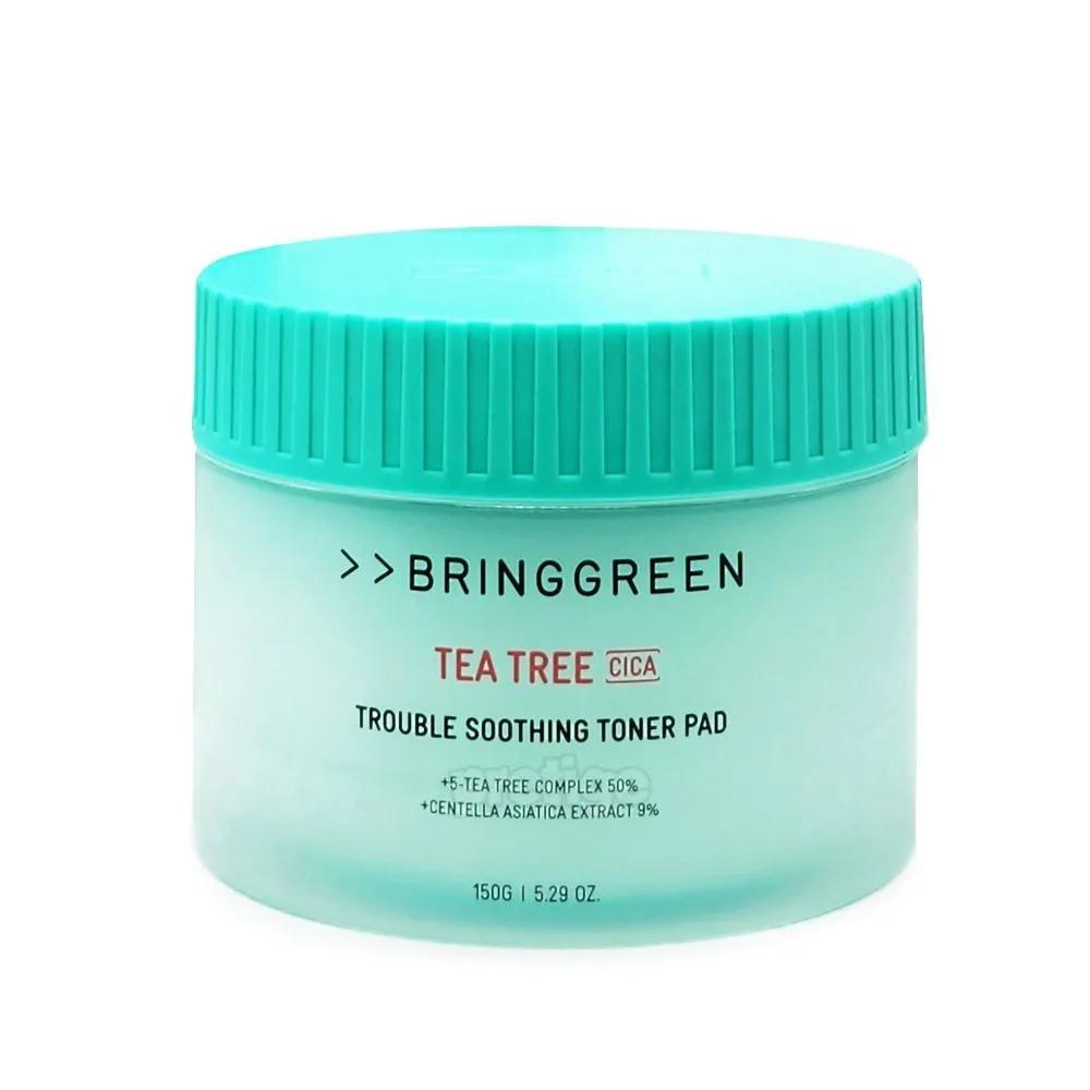 BRINGGREEN Tea Tree Cica Trouble Soothing Toner Pads 90 Sheets