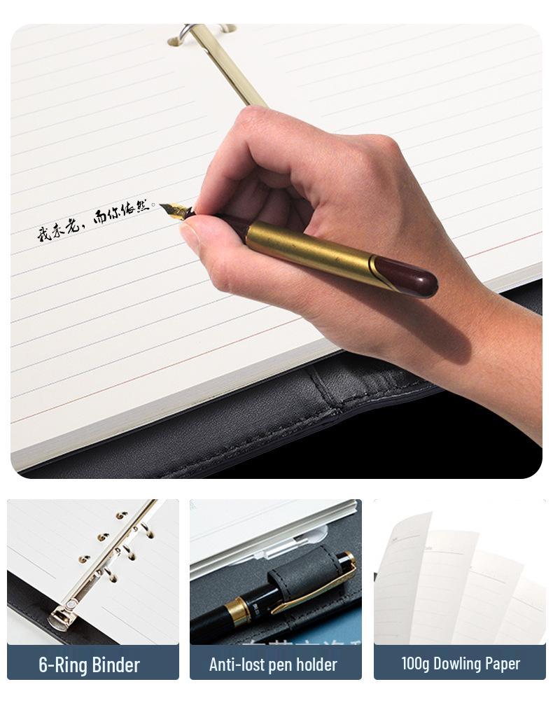 A5 Wireless Charging Notebook: Business Planner & Meeting Notes Organizer