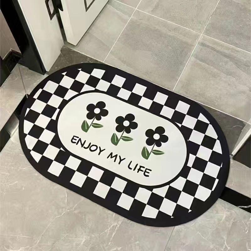 Diatom mud mat toilet water absorption anti-skid dry anti-skid