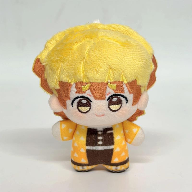 10cm Anime Demon Slayer Kimetsu No Yaiba Plush Kamado Tanjiro Agatsuma Zenitsu Hashibira Inosuke Tomioka Giyuu Pendant Doll Toys Cuddly Stuffed Fluffy