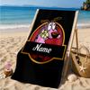 Custom Name Cowardly Dog Adventure Beach Towel Microfiber Beach Towel, Lightweight and Quick-Dry, for Summer Travel, Swimming Pool Gift