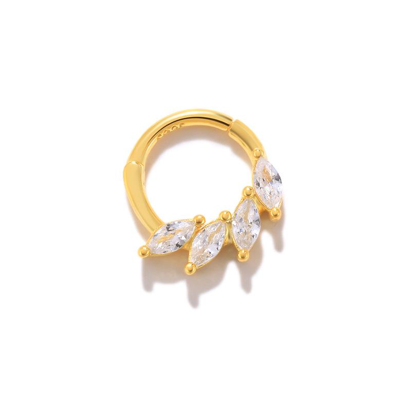 Sterling Silber 925 Hip Hop Knorpelpiercing Ohrringe Nasenringe Lippenringe Ohrringe Körperschmuck Hypoallergen Weiblich Männlich