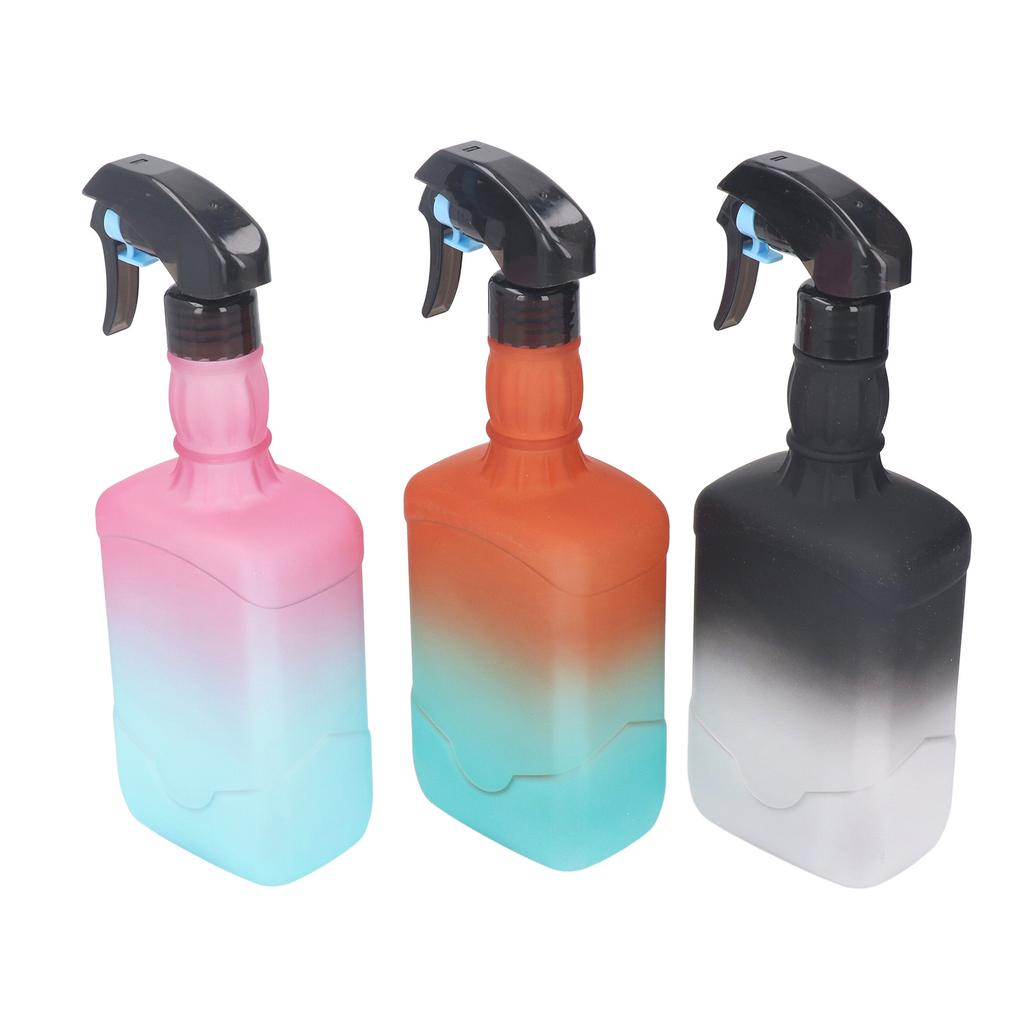 3pcs Spray Bottle Refillable Empty Adjustable Mist Water Spray Bottle for Home Hair Salon Barber Shop