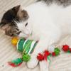 Haustier Katzenminze Spielzeug Katzen Weihnachtsspielzeug mit Federn Indoor Kätzchen Welpe Kratz- und Kauspielzeug Haustierbedarf Haustier Weihnachtsgeschenke