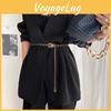 Chic Black Metal Chain Waist Belt For Women Versatile Decorative Accessory For Outfits
