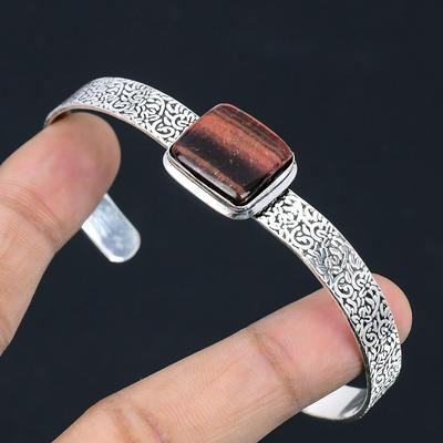 925 Silver Sacral Chakra Tiger Eye Stone Engagement New Sister Bangle Jewelry