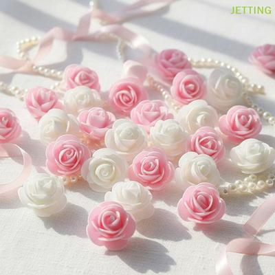100Pcs 3.5cm Artificial Flower Foam PE Rose Heads DIY Valentine's Day Roses Wedding Candy Box Decoration