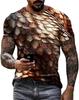 3d Printed Dragon Scales Graphic T Shirt for Men Tops Summer Fashion Personality Short Sleeve T-shirt  Harajuku Y2k Men Clothes
