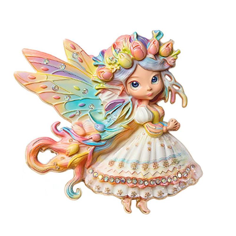 Broches de Aleación de Elfo Mariposa Hermosa de Ensueño 4 Colores Encantador Exquisito Broche para Niña para Ropa de Mujer Pines para Mochila Regalos