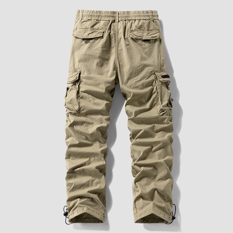 Original Foreign Trade Surplus Autumn and Winter Thickened Elastic Multi-Pocket Tactical Cargo Pants Straight-Leg Trendy Men's Casual Pants