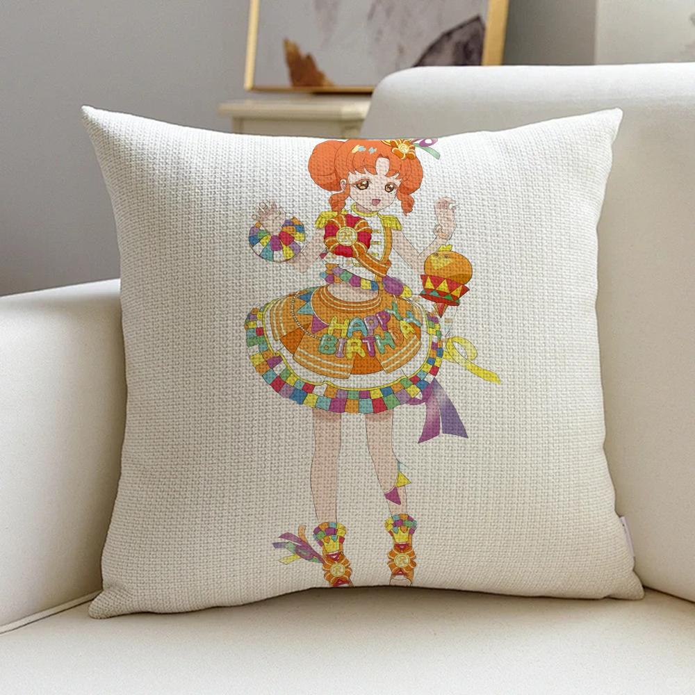 1A-Secret Loves Angel Anime Cushion Cover Natural Linen Pillowcase Set, All-In-One Decor For Sofa, Bedroom & Chair