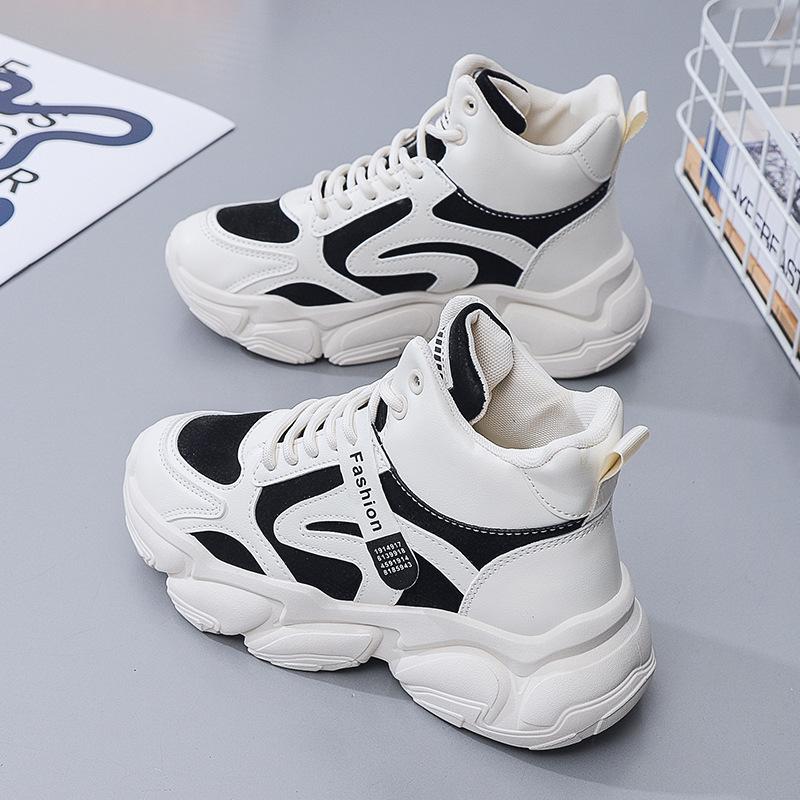 Buty zimowe nowe zimowe ciepłe bawełniane buty na platformie z grubą podeszwą buty taty ins