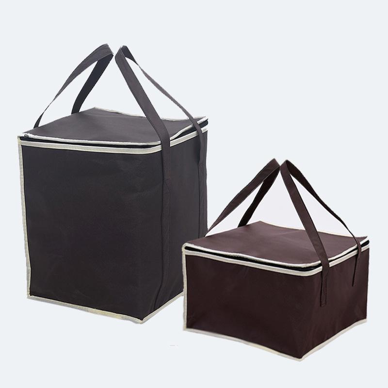 Insulated Non-Woven Tote for Ice Cream Cake - Aluminum Foil Lined, Fresh-Keeping, for Picnic or Takeaway