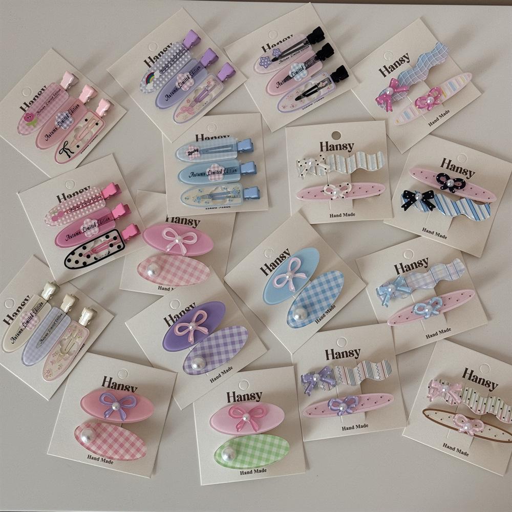 Cute Cartoon Floral Duckbill Hair Clip - Pink Girly Accessories, New Style