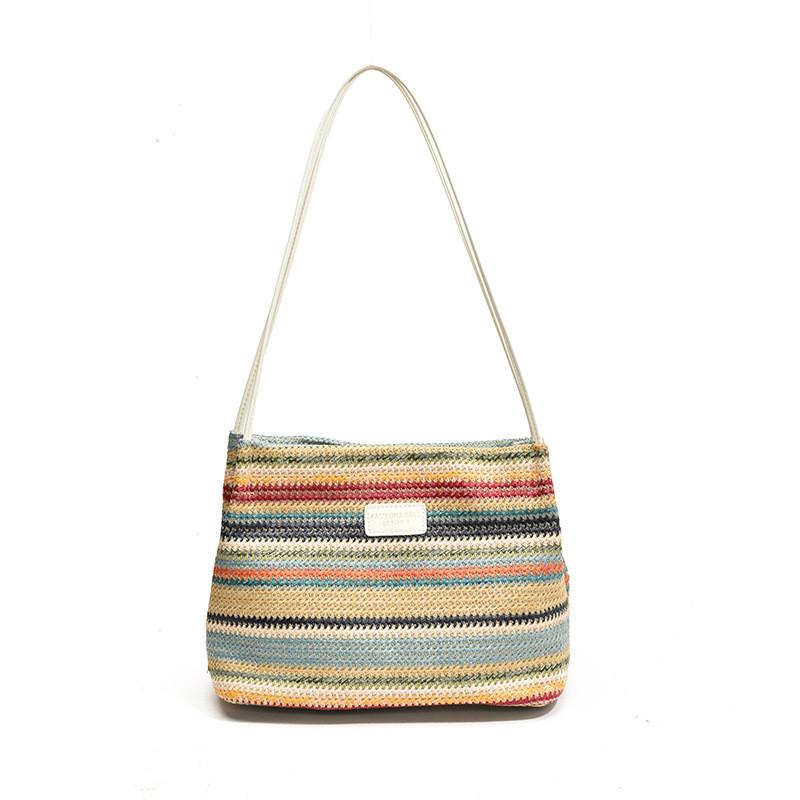 Fashionable Fall Shoulder Bucket Bag Unique Woven Design Perfect For Daily Use And Outings