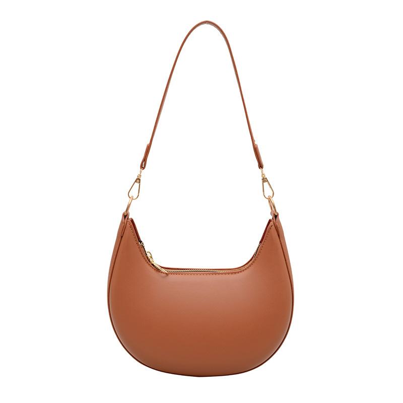 2025 New Women Luxury Shoulder Bags Large Capacity Pu Leather Half Moon Hobo Bags Travel Commuter Handbags