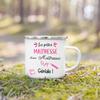 Merci Maitresse French Printed Mug Creative Coffee Cups Drinks Dessert Milk Enamel Cup Vintage Handle Drinkware Gift for Teacher