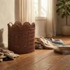 Woven Laundry Basket Wicker Hamper Loop Handles Handled Storage