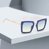 Vintage Sunglasses for Women Green Golden Fashionable Square Glasses High-end Feel Deep Green Lenses for Women Glasses