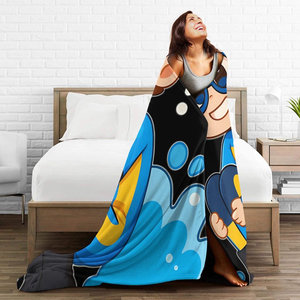Dispatch Game Cute Water Boy Blankets Quality Warm Soft Throw Blanket Winter Kids Adult Outdoor Pattern Bedspread