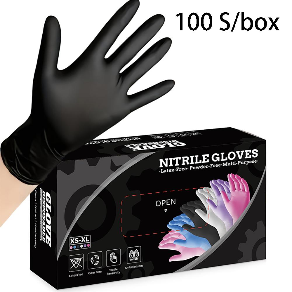 Boxed Disposable Food Grade Composite Nitrile Gloves, Oil Resistant Cosmetic Hair Dye Dental Gloves. Zwq