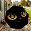 Christmas Cat Eyes Umbrella: A Festive Design for Outdoor Adventures - Auto-Open/Close, Lightweight & Durable Idea