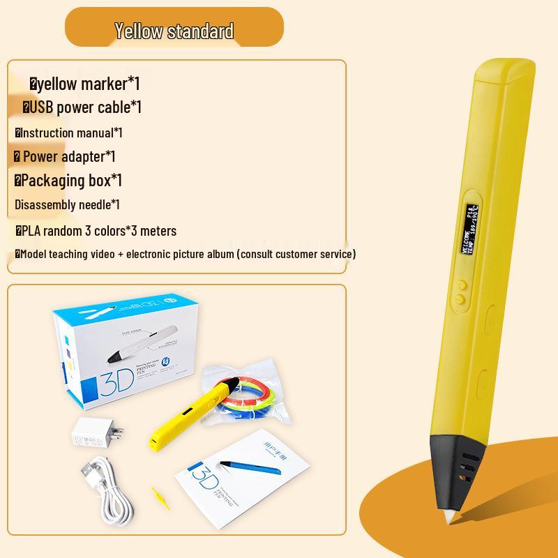 Mu Zi 3D Printing Pen - High-Temperature Stereo Painting Pen RP800A for Children's Creative Education by MYNT3D