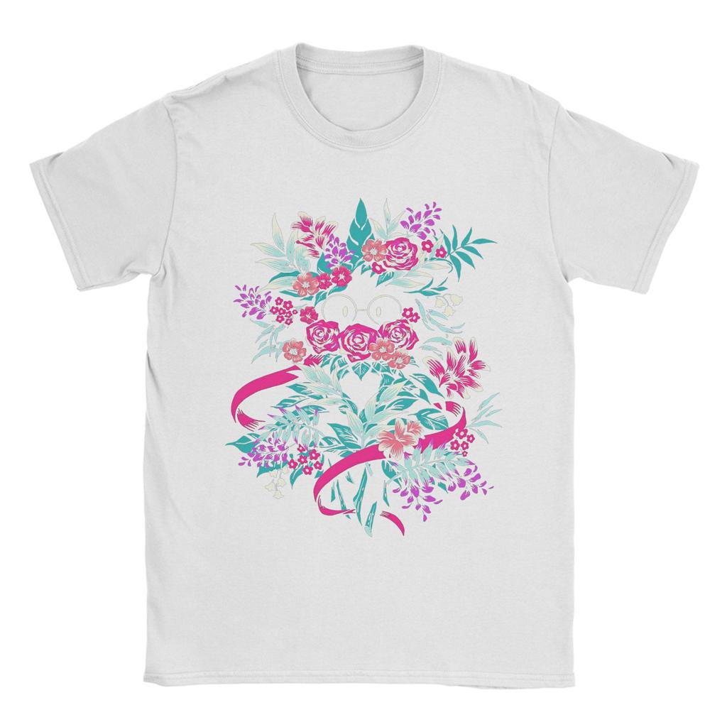Deltarune Spamton Merch Ralsei Floral Men's T Shirts Leisure Tees Short Sleeve Round Collar T-Shirt Cotton Big Size Tops